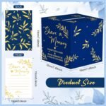 50 Pcs Share a Memory Cards & Box | Blue and Gold Keepsake Set for Funeral, Graduation, Wedding and Birthday Celebration - Image 3