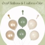 Sage Green Balloon Garland Kit | 130 Piece Balloon Arch | Green White Gold Party Balloons | Baby Shower Wedding Birthday Decor - Image 4