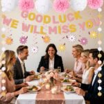 Daisy Farewell Party Decorations | Good Luck We Will Miss You Banner | Pink Coworker Goodbye Decor | Retirement Party Kit - Image 2