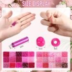 2 Sets 30 Colors Glass Seed Bugle Beads Kit Jewelry Making Craft Supplies - Image 5