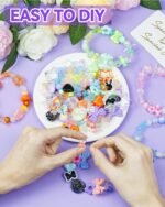 Assorted Acrylic Beads Kit: Mixed Shapes for Jewelry Making, Crafts (480PCS) - Image 5
