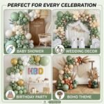 Sage Green Balloon Garland Kit | 114 Matte Green Balloons | DIY Balloon Arch Decorations | Boho Party Decor | Woodland Event Balloons - Image 5