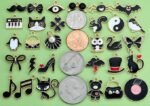 30PCS Black Enamel Charms Assorted Jewelry Making Charms for Bracelets Earrings - Image 3