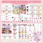 945PCS Bag Charm Kit DIY Beaded Lip Gloss Keychain Making Kit Gold Silver - Image 2