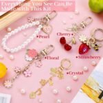 945PCS Bag Charm Kit DIY Beaded Lip Gloss Keychain Making Kit Gold Silver - Image 4