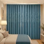 Blue Curtain Panel | Thickened Polyester Drapes | Modern Light Filtering Window Curtain | Classic Bedroom Living Room Decor - Image 4