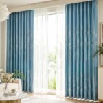 Blue Curtain Panel | Thickened Polyester Drapes | Modern Light Filtering Window Curtain | Classic Bedroom Living Room Decor - Image 6