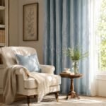 Blue Curtain Panel | Thickened Polyester Drapes | Modern Light Filtering Window Curtain | Classic Bedroom Living Room Decor - Image 10