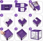 Purple Share a Memory Cards with Box | 50 Guest Message Cards | Greenery Keepsake Box | Wedding Graduation Party Guest Book - Image 4