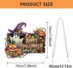 Halloween 5D Diamond Art Hanging Kit Double Sided Acrylic Window Ornament DIY - Image 2