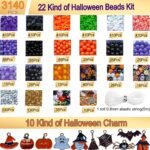3140PCS Halloween Clay Beads Bracelet Making Kit Ghost Pumpkin Charms DIY Jewelry - Image 5