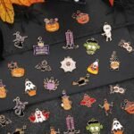 40PCS Halloween Enamel Charms Pumpkin Bat Witch Skeleton Jewelry Making Pendants - Image 3