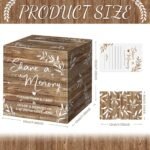 Share a Memory Cards with Box | 50 Guest Message Cards | Rustic Wood Keepsake Box | Wedding Graduation Birthday Guest Book Alternative - Image 2