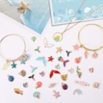 120PCS Ocean Charms for Jewelry Making Gold Starfish Seashell Pendant Kit - Image 2
