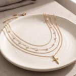Pearl Cross Pendant Necklace | Gold Layered Religious Jewelry | Catholic Gift for Her | Bridal Necklace | Bridesmaid Gift - Image 8