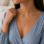Pearl Cross Pendant Necklace | Gold Layered Religious Jewelry | Catholic Gift for Her | Bridal Necklace | Bridesmaid Gift - Image 10