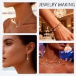 40PCS Cubic Zirconia Charms Set Crystal Heart Teardrop Gold Silver Jewelry Making - Image 5