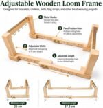 Adjustable Wood Bead Loom Kit Jewelry Weaving Frame Seed Bead Bracelet Making Tool - Image 3