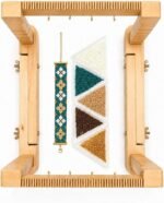 Adjustable Wood Bead Loom Kit Jewelry Weaving Frame Seed Bead Bracelet Making Tool