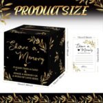 Share a Memory Cards with Box | 50 Guest Message Cards | Black Gold Keepsake Memory Box | Wedding Graduation Guest Book Alternative - Image 7