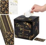 Memory Card Box Set | 50 Memory Cards & Guest Message Box | Celebration of Life | Wedding | Funeral | Graduation Keepsake