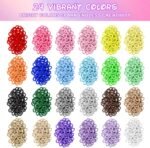 1400PCS Rubber Band Bracelet Making Kit 24 Colors Friendship Loom Bands DIY Craft Gift - Image 4