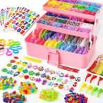 17500PCS Rubber Loom Bands Kit 28 Colors Bracelet Making Refill Set with Charms Beads