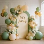 Sage Green Balloon Garland Kit | Green White Gold Balloon Arch | Gold Confetti Party Balloons | Baby Shower Wedding Birthday Decor - Image 7
