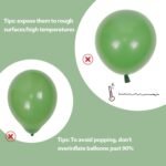 Sage Green Balloon Garland Kit | 110 Piece Balloon Arch | Matte Green Party Balloons | Baby Shower Wedding Birthday Decorations - Image 5