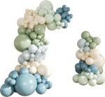 Dusty Blue Sage Green Balloon Garland Kit | 124 Piece Balloon Arch | Blue Green Party Balloons | Baby Shower Wedding Birthday Decor - Image 7
