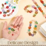 100PCS Assorted Lampwork Glass Beads Bird Flower Mushroom Jewelry Making DIY Craft Kit - Image 3