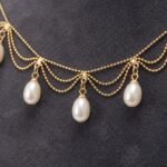 Bridal Pearl Choker Necklace | Freshwater Pearl Wedding Jewelry | Gold Pearl Necklace | Elegant Statement Necklace | Gift For Her - Image 6