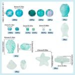 3100PCS Sea Glass Beads Kit Ocean Beads Starfish Shell Jewelry Making Supplies - Image 2