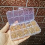 476PCS Champagne Gold Crystal Glass Beads 4mm 6mm 8mm 10mm 12mm Jewelry Making Kit - Image 2