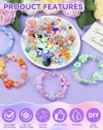 Assorted Acrylic Beads Kit: Mixed Shapes for Jewelry Making, Crafts (480PCS) - Image 3