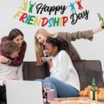 Happy Friendship Day Banner | Glitter Friendship Party Decoration | Pre Strung Friends Celebration Sign | School Office Party Decor - Image 7