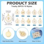 20PCS Sea Animal Charms Gold Enamel Ocean Beach Jewelry Making Pendants - Image 4