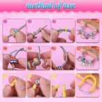 3600PCS Girls Bracelet Making Kit Unicorn Mermaid DIY Jewelry Craft Gift - Image 2