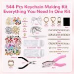 544PCS Lip Gloss Keychain Making Kit DIY Bag Charm Jewelry Supplies with Charms Tools - Image 2
