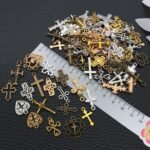 100PCS Cross Charms for Jewelry Making Assorted Metal Charms DIY Bracelet Necklace Keychain Kit - Image 3