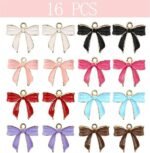 Gold Bow Charms Set for Jewelry Making, DIY Pendants, Bracelets, Necklaces, Keychains - Image 2
