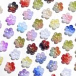 50PCS Colorful Flower Charms Acrylic Glass Floral Spacer Beads for Jewelry Making DIY - Image 2