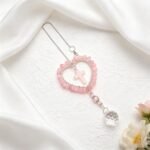 Rose Quartz Cross Crystal Suncatcher Pink Heart Car Charm Window Hanging Home Decor - Image 2