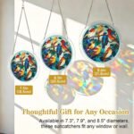 Blue Dragonfly Water Lily Acrylic Puzzle Suncatcher Window Hanging Stained Glass Decor Gift - Image 2