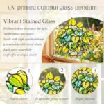 Leaf Plant Stained Glass Suncatcher Window Hanging Botanical Nature Home Decor Gift - Image 5