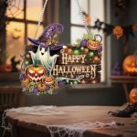 Halloween 5D Diamond Art Hanging Kit Double Sided Acrylic Window Ornament DIY - Image 4