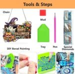 Halloween 5D Diamond Art Hanging Kit Double Sided Acrylic Window Ornament DIY - Image 5