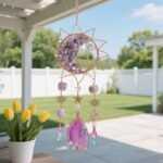 Amethyst Crystal Suncatcher Purple Rainbow Window Hanging Car Charm Garden Home Decor - Image 2