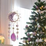 Amethyst Crystal Suncatcher Purple Rainbow Window Hanging Car Charm Garden Home Decor - Image 3