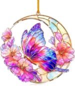 Inspirational Butterfly Acrylic Suncatcher Window Hanging Colorful Butterfly Gift for Women Home Decor